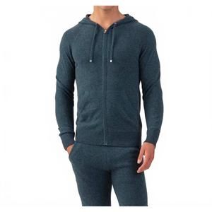 NEW RON DORFF men's zipped hoodie in dark sage